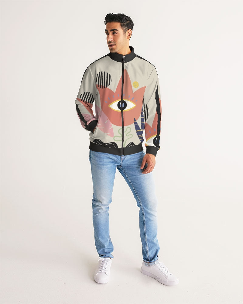 MN-AI6 Men's Stripe-Sleeve Track Jacket