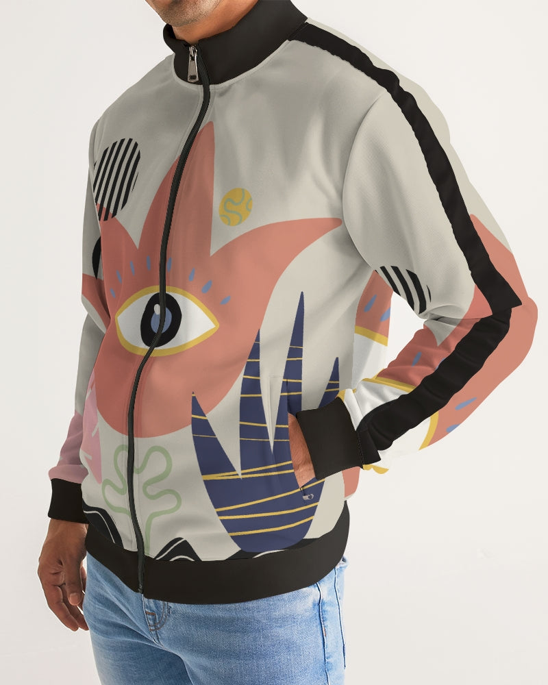 MN-AI6 Men's Stripe-Sleeve Track Jacket