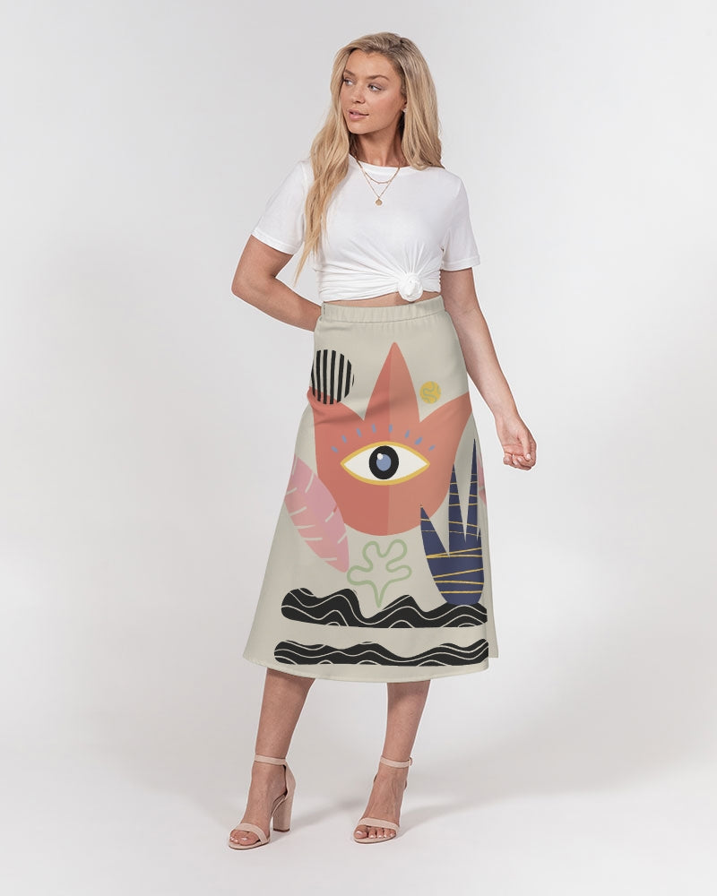 MN-AI6 Women's A-Line Midi Skirt