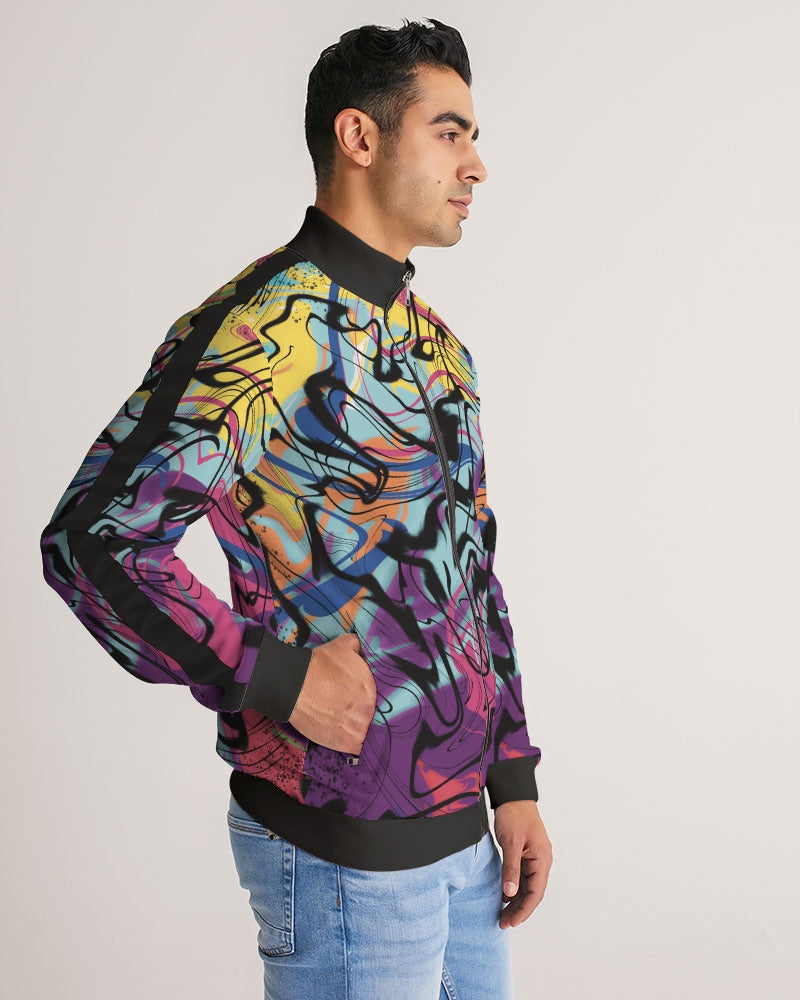 MN-AI2 Men's Stripe-Sleeve Track Jacket