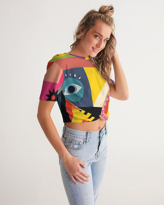 MN-AI5 Women's Twist-Front Cropped Tee