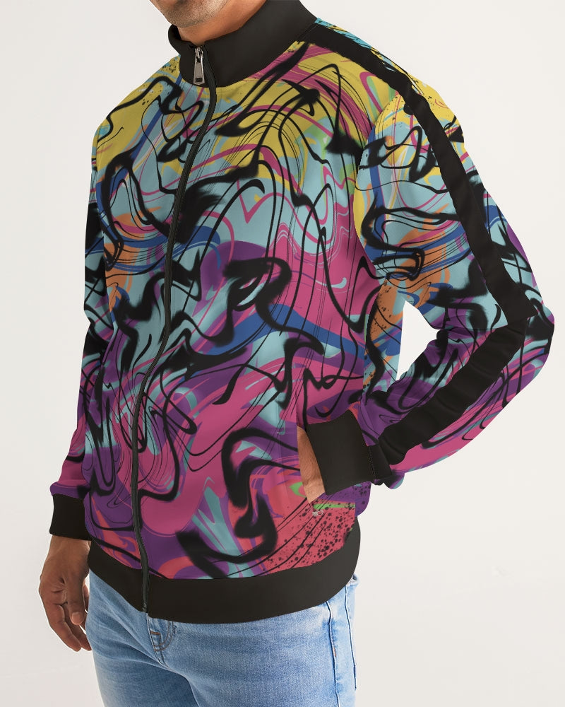 MN-AI2 Men's Stripe-Sleeve Track Jacket