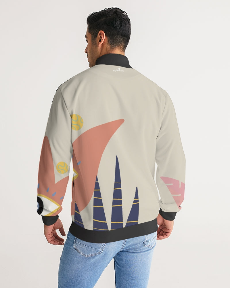 MN-AI6 Men's Stripe-Sleeve Track Jacket