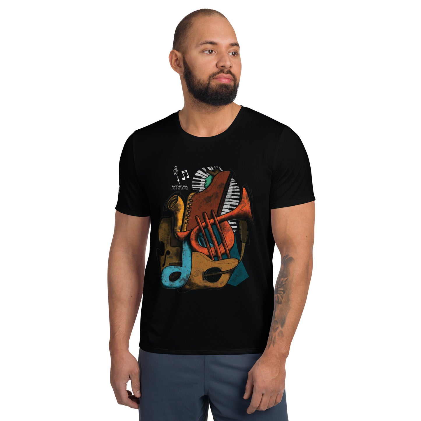 Aventura Jazz Festival - All-Over Print Men's Athletic T-shirt