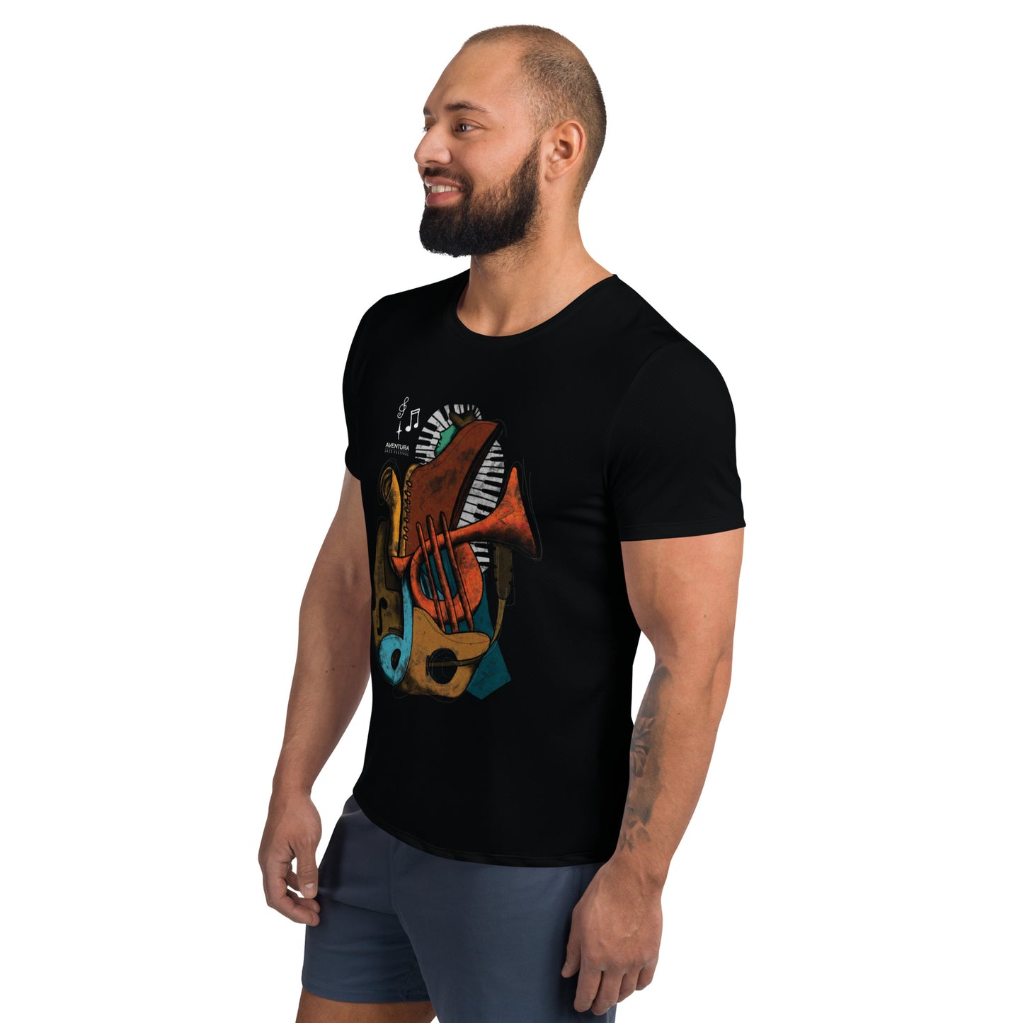 Aventura Jazz Festival - All-Over Print Men's Athletic T-shirt