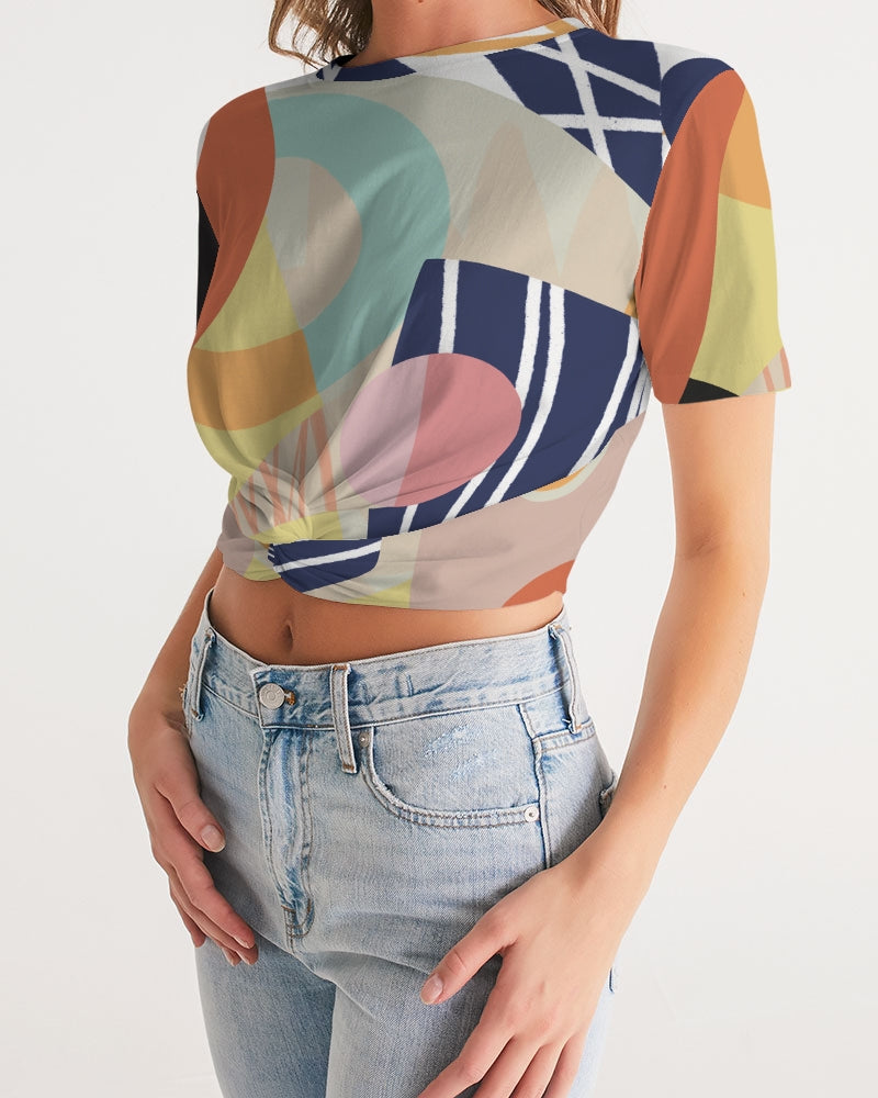 MN-AI1 Women's Twist-Front Cropped Tee