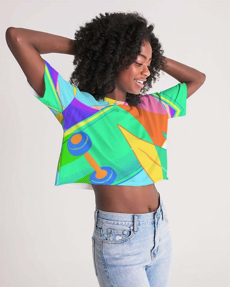 MN-AK1 Women's Lounge Cropped Tee