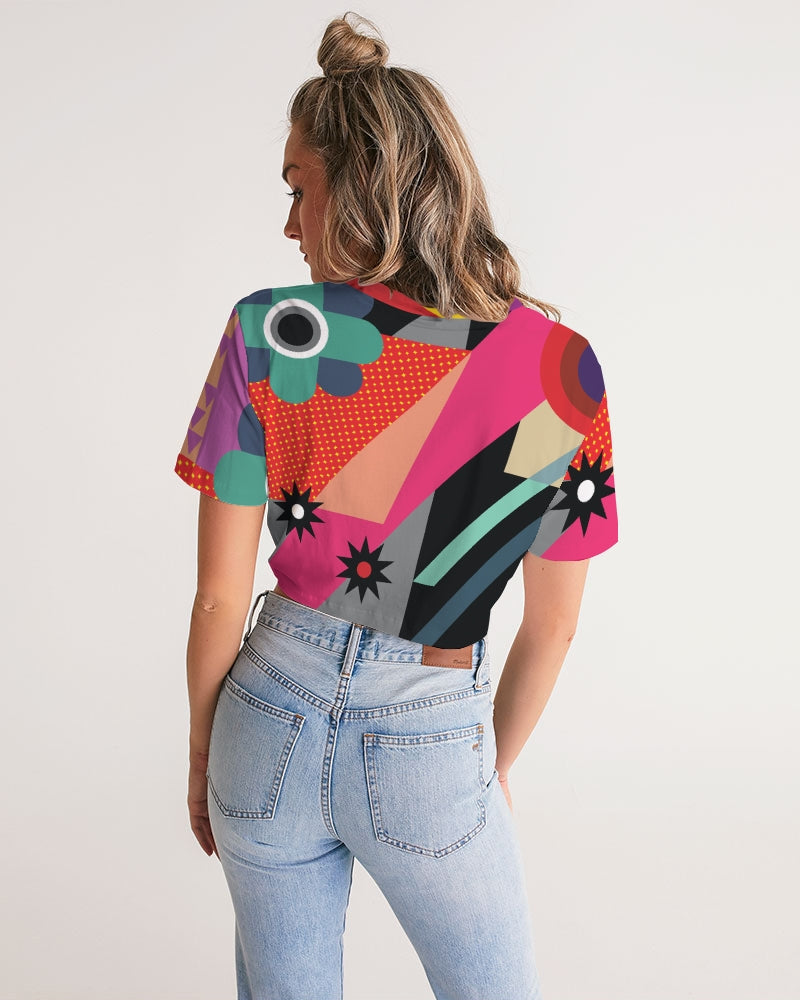 MN-AI5 Women's Twist-Front Cropped Tee