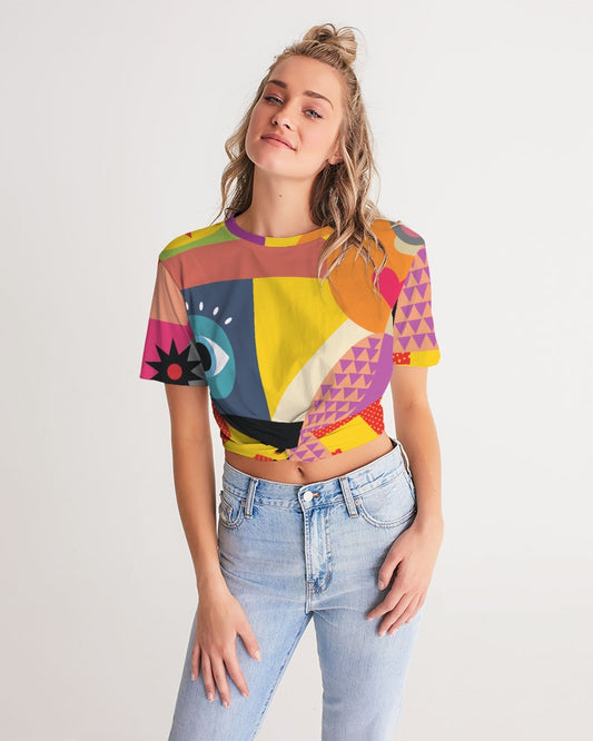 MN-AI5 Women's Twist-Front Cropped Tee