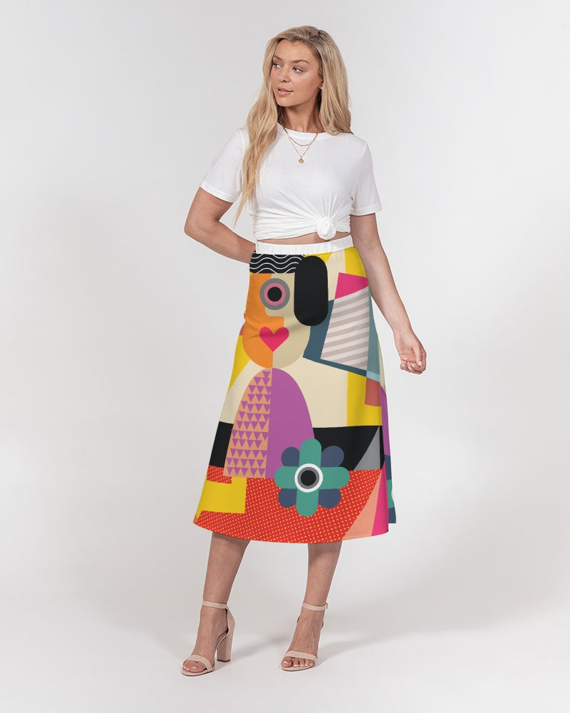 MN-AI5 Women's A-Line Midi Skirt